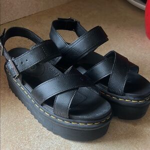 Dr. Martens Black Chunky Platform Sandals